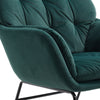 Upholstered Velvet Armchair Lounge Chair Accent Button Metal Legs Fireside Sofa