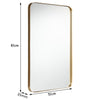 81 x 51cm Bathroom Wall Mirror Rectangular Wall Hanging Mirror Rounded Corner