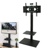 Floor Cantilever TV Stand for 32-65inch Swivel 3 Level Height Adjustable Bracket