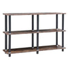 Modern Console Table with 3 Shelves Hall Desk Shelf Storage Furniture Metal Legs
