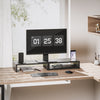 Adjustable Dual Monitor Stand Desk Computer Riser with Organizer Slot Black