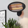 Set of 2 Garden Patio Heater Warmer Wall Mounted Electric Heating 650/1350/2000W