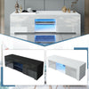 Modern TV Unit Cabinet Stand Matt Body & High Gloss Doors LED Light Livingroom