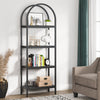 Wooden&Metal Bookcase Bookshelf Storage Shelves Display Rack for Living Room