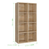 4 Tier Bookshelf Freestanding Bookcase Wood Display Cabinet 8 Cubes Storage Unit