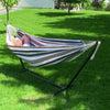 Large Double Brazilian Hammock with Stand Rest Fun Swing Bed Calming Desert Rack