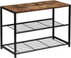 2 Tier Shoe Rack Bench Industrial Style Wooden Shoe Storage Bench & Seat