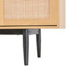 Console Rattan Wood Sideboard Cabinet Door Drawer Media TVStand Cabinet Cupboard