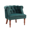 Chesterfield Vintage Armchair Green Club Scroll Arm Chair Lounge Sofa Fireside