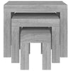 3x Nesting Coffee Tables Engineered Wood Table Furniture Multi Colours vidaXL