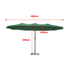 Extra Large 4.6M Garden Parasol Patio Umbrella Double Side Sunshade Sofa Outdoor