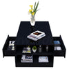 Modern High Gloss Coffee Table With Storage Drawer For Living Room White Black