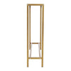 Slim Console Table Gold Metal Hallway Side Stand Glass Tabletop for Small Spaces