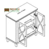 Ellington Glazed 2 Door Low Display Cabinet in Black by Dorel