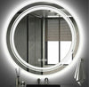 Large Slim LED Bathroom Mirror Round 600-800mm Light up Illuminated Demister Pad