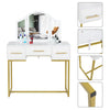 Vanity Dressing Table Makeup Desk with Mirror Drawers Bedroom Furniture White