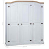 Wardrobe Mexican Pine 3 Doors White E0N7