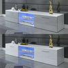 Modern TV Unit Cabinet Stand High Gloss Doors Matt Dody 160cm with LED Lights