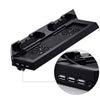PS4 & USB HUB Ports Vertical Cooling Cooler Stand & Dual Controller Charge Dock