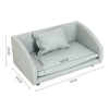 Pet Sofa Couch Cat Dog Sleeping Bed Faux Leather Padded Lounger Relaxing Sofa