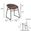 Set of 2 High-Grade Bar Stools Upholstered PU Leather Counter Barstool with Back