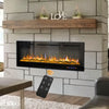 40-100 inch Electric Fireplace Wall Mounted Remote Control 9 Colour Fireplaces