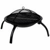 Folding Outdoor Garden Camping Beach Round Steel Fire Pit Patio Heater BBQ UK