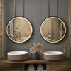 XL Round LED Bathroom Mirror Fogless Wall Mounted Vanity Mirror Toilet Washroom