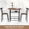 3pcs Dining Table Set and 2 Stools Breakfast Bar for Dining Room/ Kitchen QR