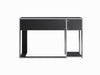 Home Office Workstation Computer Desk Black With Grey Kids Gaming Wooden Frame