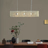 Wicker Rattan Lamp Dimmable LED Ceiling Light Adjustable Chain Cord Chandelier