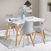 Dining Table and Chairs 4 Set Wooden legs Retro Dining Room Chair Grey Kitchen