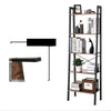 Industrial Shelving Unit Vintage Bookcase Metal Bookshelf Home Storage Furniture