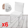 6x Extra Large Spandex Chair Covers Fox Pile Velvet Slipcovers Dining Seat Cover
