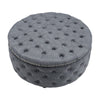 Large Round Upholstered Stool Coffee Table Stand Pouf Chair Pouffe Footrest Grey