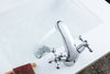 Traditional Bathroom Mono Tap Basin Sink Mixer Twin Cross Head Chrome