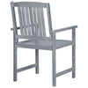 Garden Chairs 8 pcs Solid Acacia Wood Grey C5M1