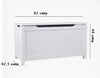 Large Wooden Toy Box Childrens Storage Bench Kids White Chest Playroom Toys Unit
