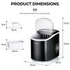 Countertop Ice Cube Maker Machine 2.2 L Portable Electric Ice Making Machine