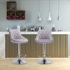 1/2x Bar Stools Breakfast Kitchen Velvet Padded Barstools Swivel Gas Lift Chairs