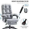 Home Office Chair Recliner Swivel Adjustable Linen Fabric Computer Desk Chair