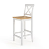 3 Piece Pine Wood High Dining Table Set & 2 Stools Chairs Seat Kitchen Furniture