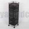 4/5 Tiers Kitchen Rotating Trolley Cart Vegetable Fruits Organiser Storage 95cm