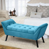 Velvet Tufted End Bed Bench Hallway Long Chaise Bedroom Side Window Seat Bench