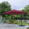 XL 3x3m Square Banana Parasol Outdoor Garden Patio Cantilever Hanging Umbrella