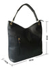 Zip Detail Womens Handbag Large Slouch Shoulder Ladies Large Tote Bag