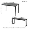 Industrial Wooden Dining Table Set 2 Bench Home Kitchen Furniture Patio Outdoor