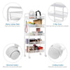 5 Tiers Metal Kitchen Trolley Cart Salon Beauty SPA Storage Shelf Rolling Wheels
