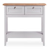 Grey & Ash Veneer Console Table | Slim Pine Wood Sideboard For Storage