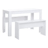 3pcs Dining Table Set with Benches Set Breakfast Kitchen Furniture Small Place
